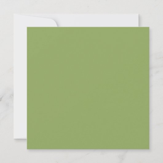Carte Sage Vert Olive Couleur Uni  (Devant)