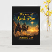 Carte Sages Antiques Cherchent Encore Jésus 3 Rois Chri (Fleur jaune)