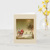 Carte Sages de Noël vintage (Fleur jaune)