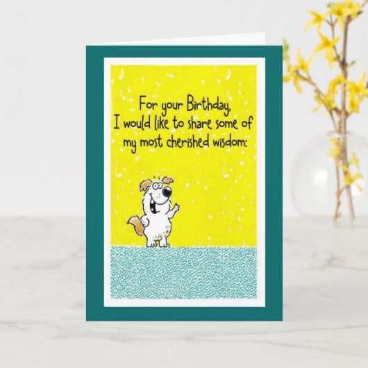 Carte Sagesse d'anniversaire (Fleur jaune)