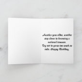 Carte Sagesse d'Anniversaire du bison stoïque (Intérieur)