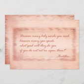 Carte Sagesse de Bouddha (Devant / Derrière)