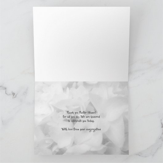 Carte Sagesse Hydrangeas Pasteur Appréciation (Intérieur)