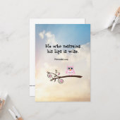 Carte Sagesse - Proverbes 10:19 (Devant/Arrière en situation)