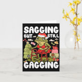 Carte Sagging But Still Gagging Frog Funny Cringe Meme C (Fleur jaune)
