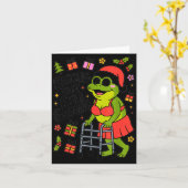 Carte Sagging But Still Gagging Funny Christmas Frog Hol (Fleur jaune)