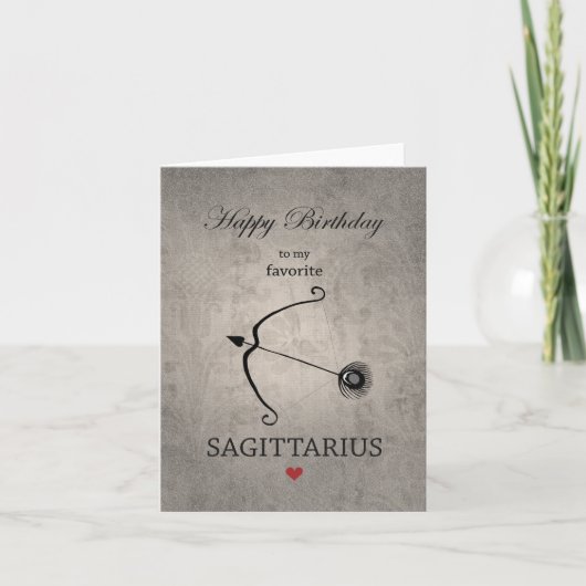 Carte Sagittarius Astrologie Zodiac Signal Joyeux Annive (Devant)