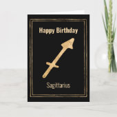Carte Sagittarius or astrologie zodiac Joyeux anniversai (Devant)