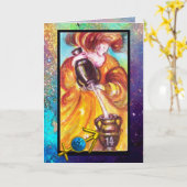 CARTE SAGITTARIUS, TEMPERANCE TAROT ZODIAC ANNIVERSAIRE (Fleur jaune)