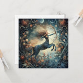 Carte Sagittarius Zodiac Astrology Mystical Birthday (Devant/Arrière en situation)