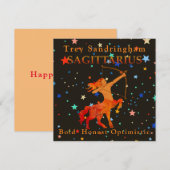 Carte Sagittarius Zodiac personnalisée (Devant / Derrière)