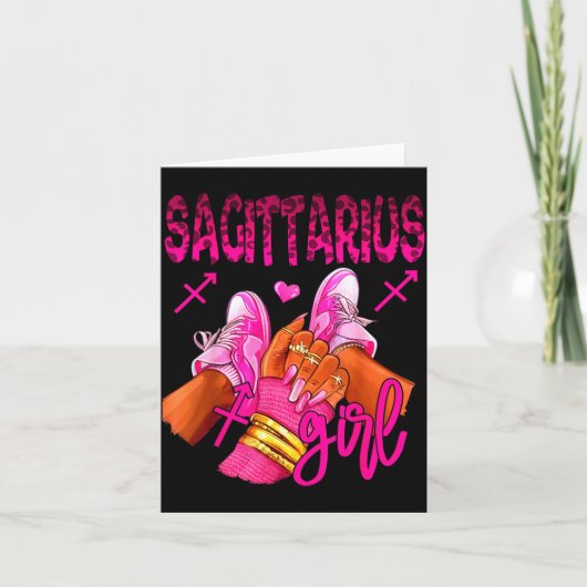 Carte Sagittarius Zodiac Sign Birthday Queens Horoscope  (Devant)