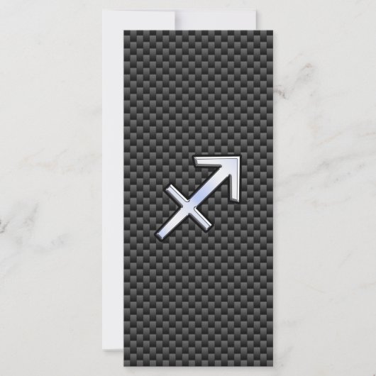 Carte Sagittarius Zodiac Sign Black Carbon Fiber Print (Devant)