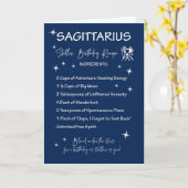 Carte Sagittarius Zodiac Stellar Recette d'anniversaire (Fleur jaune)