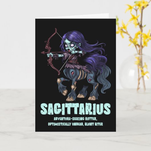 Carte Sagittarius Zombie (Fleur jaune)