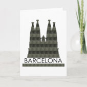 Carte Sagrada Familia Barcelona Skyline (Devant)