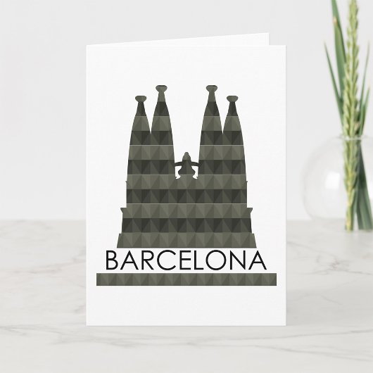 Carte Sagrada Familia Barcelona Skyline