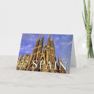 Carte Sagrada Familia   Barcelone, Espagne   Anniversair