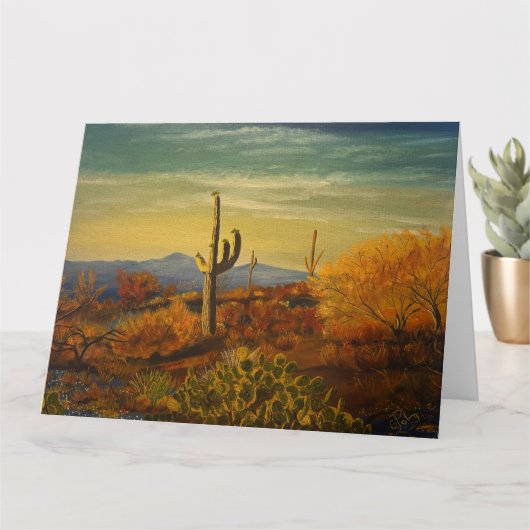 Carte Saguaro dans le désert de l'Arizona, par Gary Poli (Petite plante)