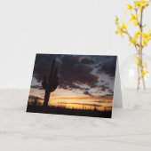 Carte Saguaro Sunset III Arizona Desert Paysage (Fleur jaune)