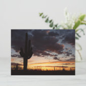 Carte Saguaro Sunset III Arizona Desert Paysage (Debout devant)
