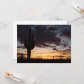 Carte Saguaro Sunset III Arizona Desert Paysage (Devant/Arrière en situation)
