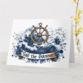 Carte "Sail the Unknown" - Conception inspirée par le na (Fleur jaune)