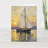 Carte Sailboat Themed Happy Father's Day (Devant)