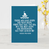 Carte Sailing Irish friendship quote good ships proverb (Fleur jaune)