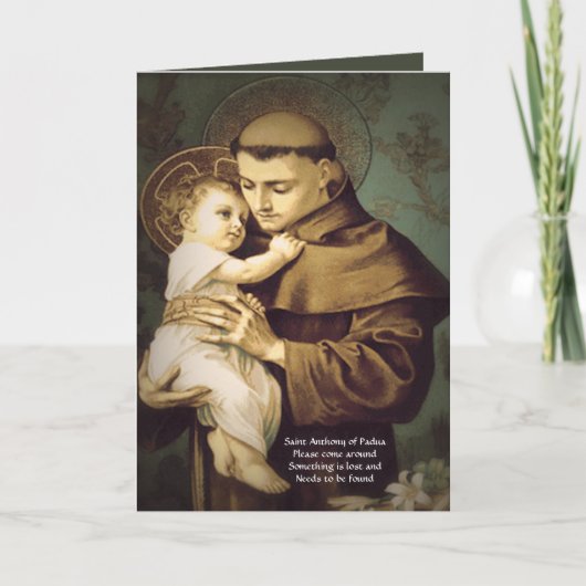 Carte Saint Anthony Prière de Restauration des objets pe (Devant)