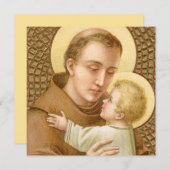 Carte Saint Antoine de Padoue et le Christ Enfant (JM 05 (Devant / Derrière)