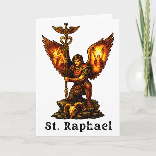 Carte Saint Archange Raphaël Art Chrétien Foi (Devant)