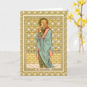 Carte Saint Barnabas l'apôtre (RLS 02) Salutation blanch