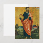Carte Saint Bartholomée l'icône orthodoxe apôtre (Devant / Derrière)