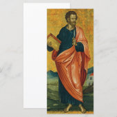 Carte Saint Bartholomée l'icône orthodoxe apôtre (Devant / Derrière)