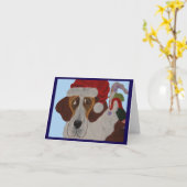 Carte Saint Bernard avec un elfe (Fleur jaune)