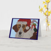 Carte Saint Bernard avec un elfe (Fleur jaune)