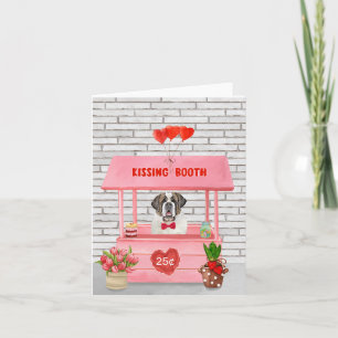 Carte Saint Bernard Chien Saint Valentin Booth de baiser