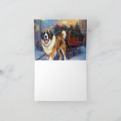 Carte Saint Bernard Christmas Festive (Intérieur)