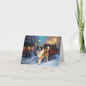 Carte Saint Bernard Christmas Festive (Devant)