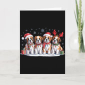 Carte Saint Bernard Christmas Pupes Dog Lovers Funny Hol (Devant)