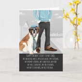 Carte Saint Bernard de la Fête des pères des Chiens (Fleur jaune)