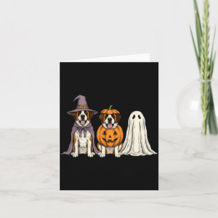 Carte Saint-Bernard fantôme effrayant citrouille Hallowe