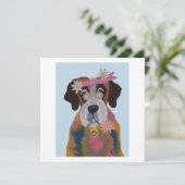 Carte Saint Bernard Hippie (Debout devant)