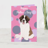 Carte Saint Bernard pour la fête des mères (Devant)