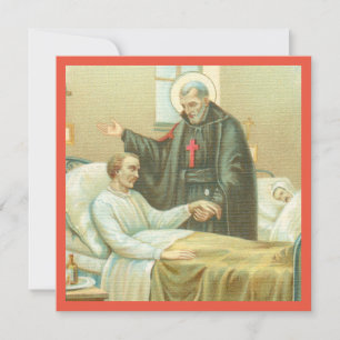 Carte Saint Camille réconfortant une malade (M 021) Cart