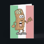 Carte Saint Cannoli ! Tu as 40 ans ! Funny 40th Birthday<br><div class="desc">Saint Cannoli ! Tu as 40 ans ! Drôle 40e carte d'anniversaire. Une belle carte de voeux pour les 40 ans. Cette caricature pâtissière est parfaite pour un Italien qui a quarante ans ou pour toute personne ayant un sens du humour. Il présente les couleurs du drapeau italien.</div>