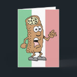 Carte Saint Cannoli ! Tu as 65 ans ! Funny 65th Birthday<br><div class="desc">Saint Cannoli ! Tu as 65 ans ! Drôle 65e carte d'anniversaire. Une belle carte de voeux pour quelqu'un qui a 65 ans. Cette pâtisserie est idéale pour un Italien qui a soixante-cinq ans ou pour toute personne ayant un sens du humour. Il présente les couleurs du drapeau italien.</div>