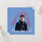 Carte Saint-Carlo Acutis (Devant/Arrière en situation)