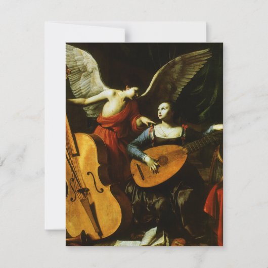 Carte Saint Cecilia et l'ange par Carlo Saraceni (Devant)